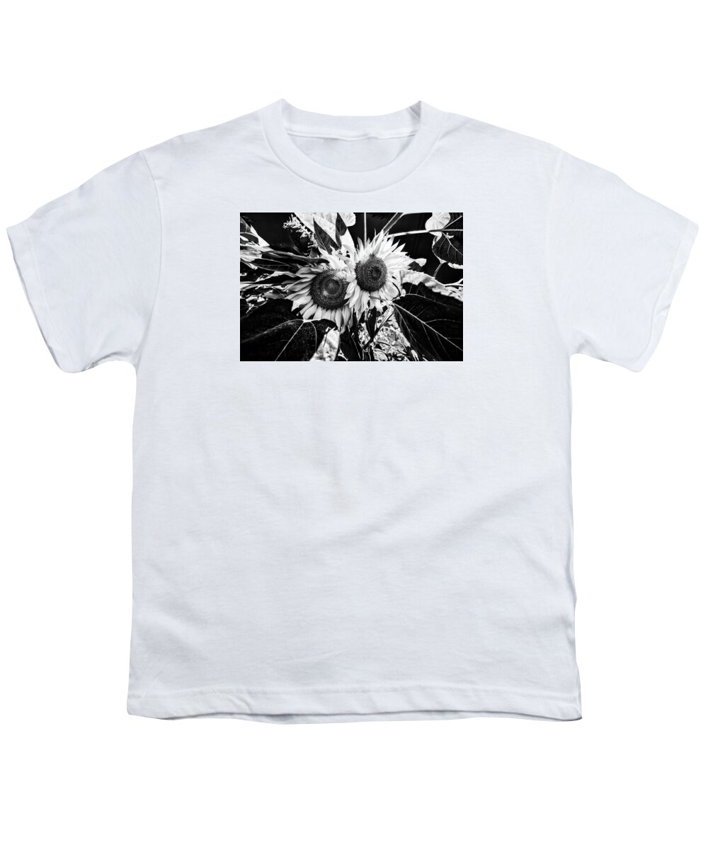 Plants Youth T-Shirt featuring the photograph Twin Sunflowers by Kevin Cable