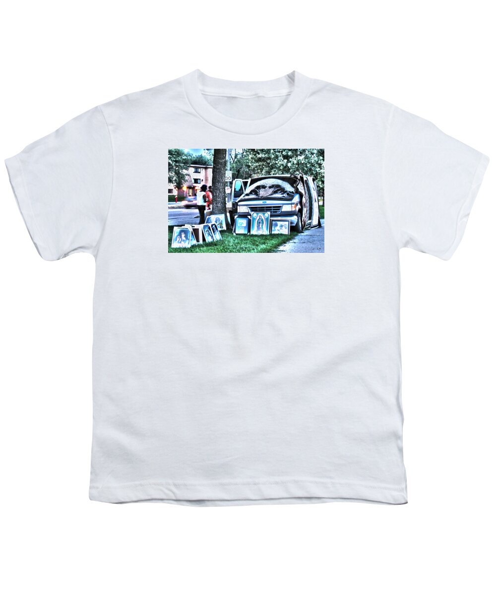 People Youth T-Shirt featuring the photograph Van Art by David Ralph Johnson