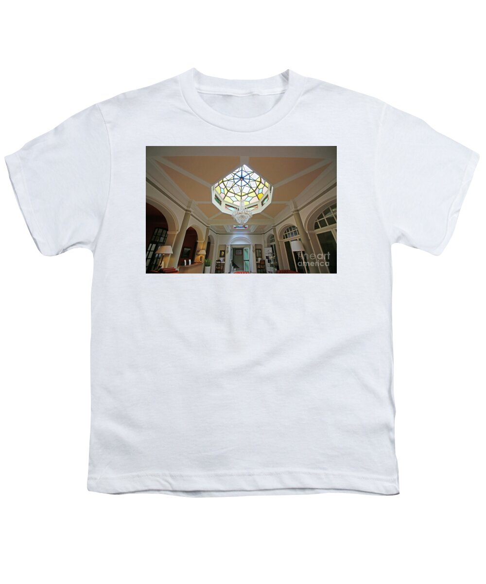 Italy Youth T-Shirt featuring the photograph Varenna Hotel Royal Victoria Lobby 9560 by Jack Schultz