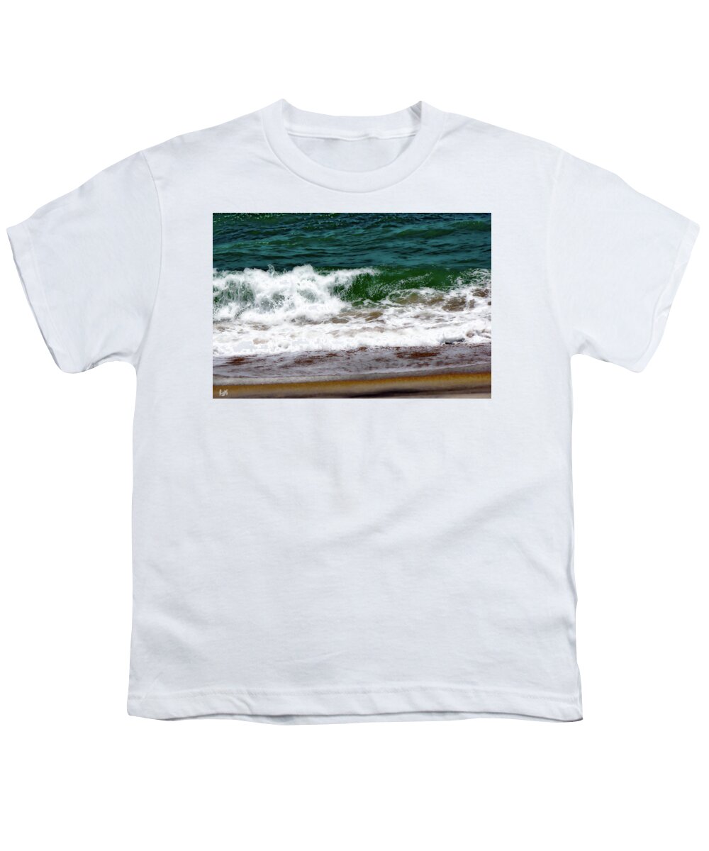 Surf Youth T-Shirt featuring the photograph Vilano Beach Sand And Surf by Gina O'Brien