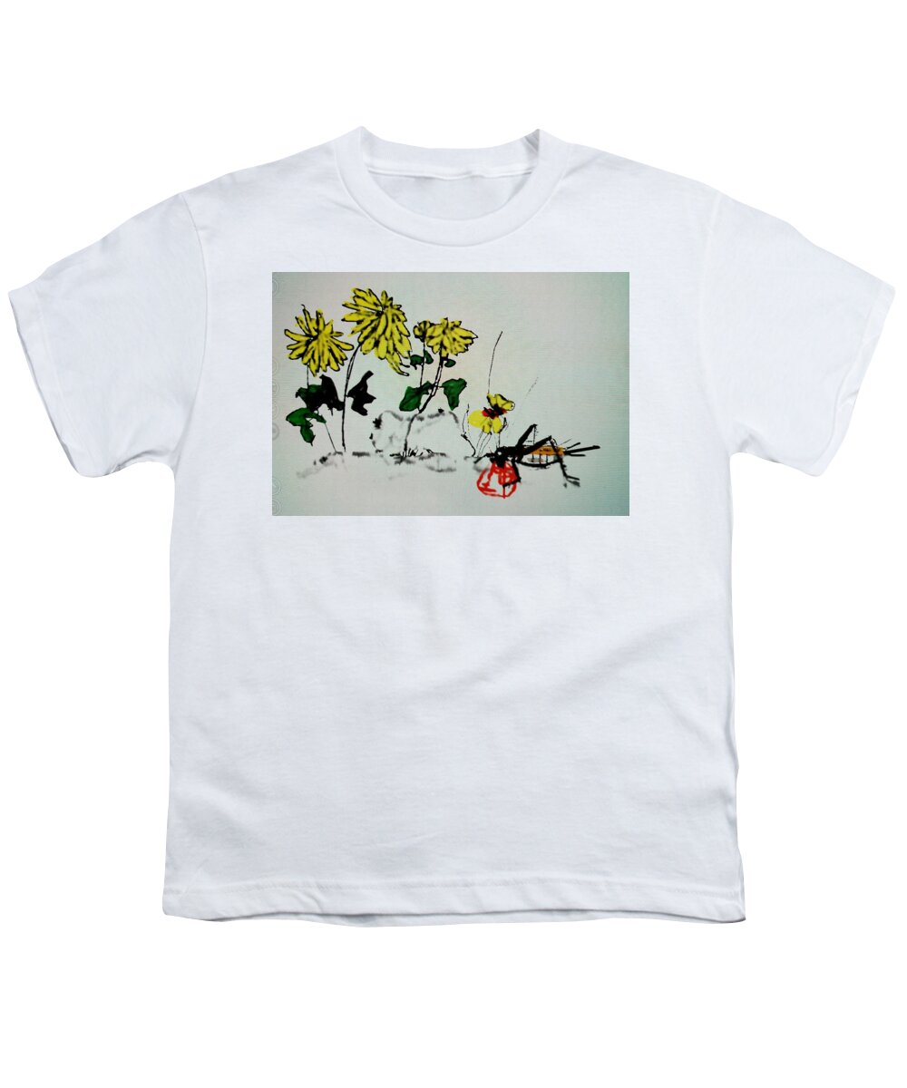 Flowers. Yellow. Cricket Youth T-Shirt featuring the photograph waiting for Spring by Debbi Saccomanno Chan