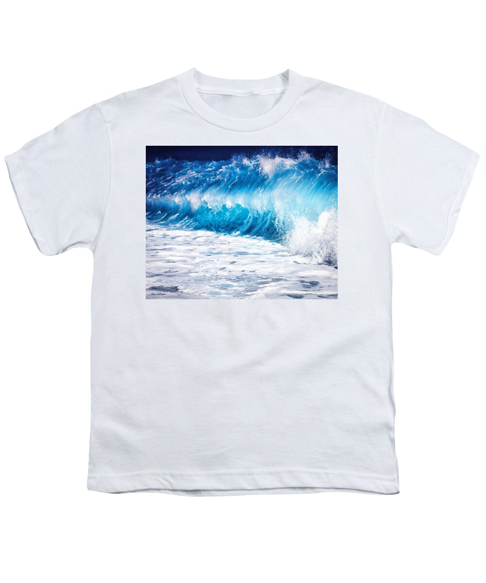 Ocean Youth T-Shirt featuring the digital art Waves by Pennie McCracken