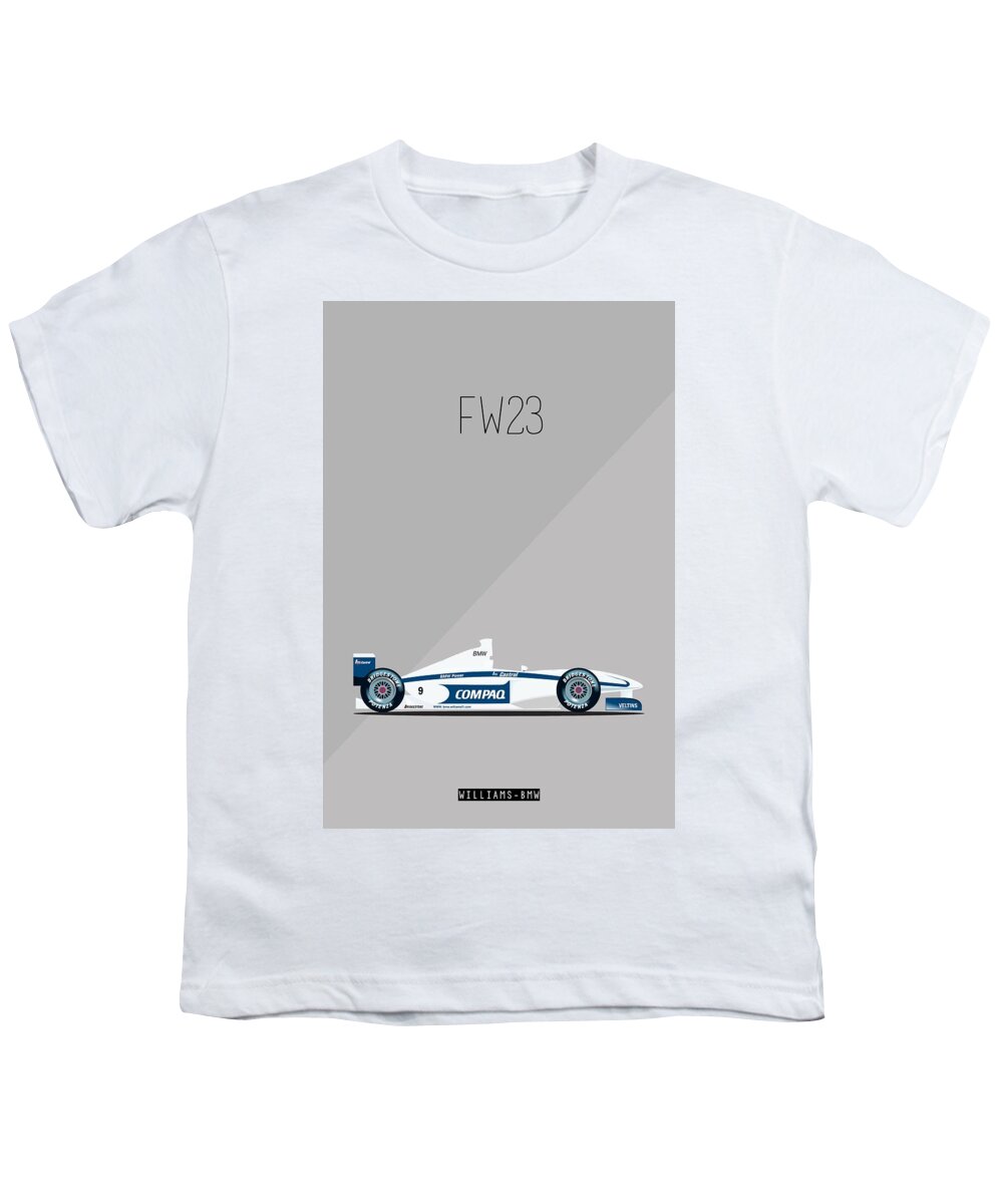 Bmw Williams F1 Team Youth T-Shirt featuring the painting Williams BMW FW23 F1 Poster by Beautify My Walls