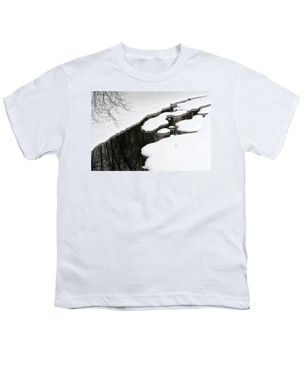 Winter Youth T-Shirt featuring the photograph Winter Stream by Paula Guttilla