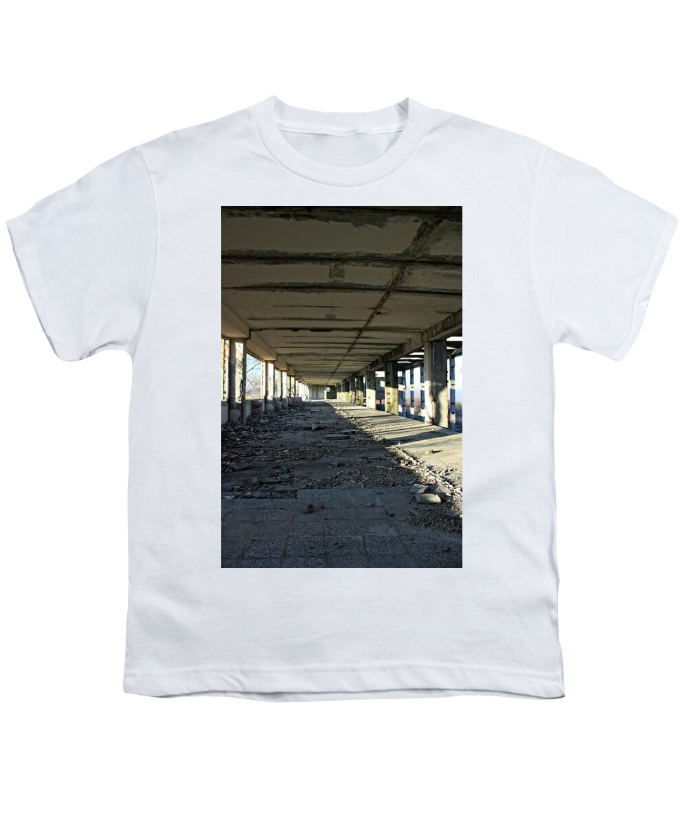 Architecture Youth T-Shirt featuring the photograph Abandoned building,Haskovo,Bulgaria #1 by Martin Smith