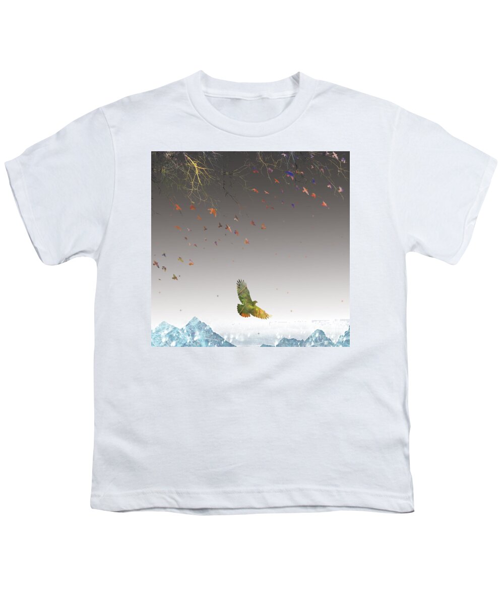 Flight Youth T-Shirt featuring the digital art Migration #2 by Trilby Cole