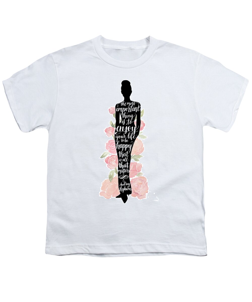 Inspirational Youth T-Shirt featuring the painting Iconic Woman IIi #2 by Grace Popp