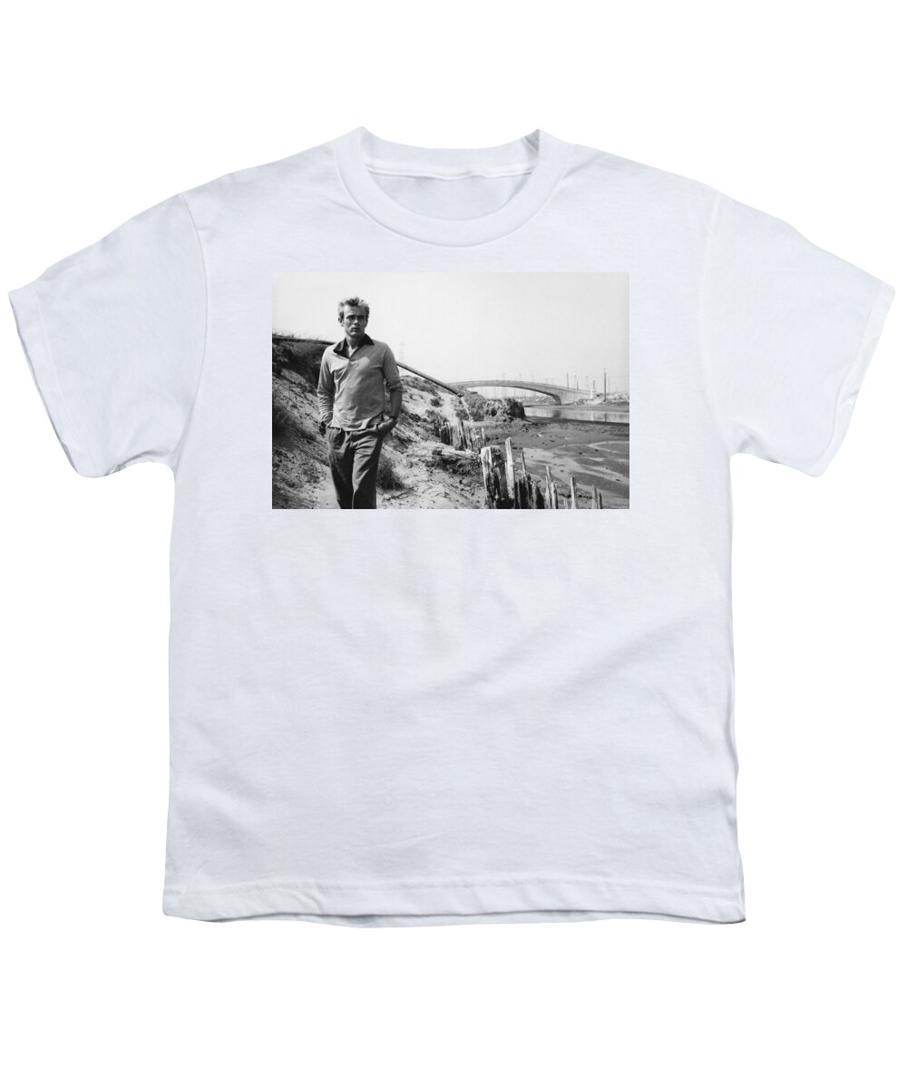 Actor Youth T-Shirt featuring the photograph James Dean #5 by Sanford Roth