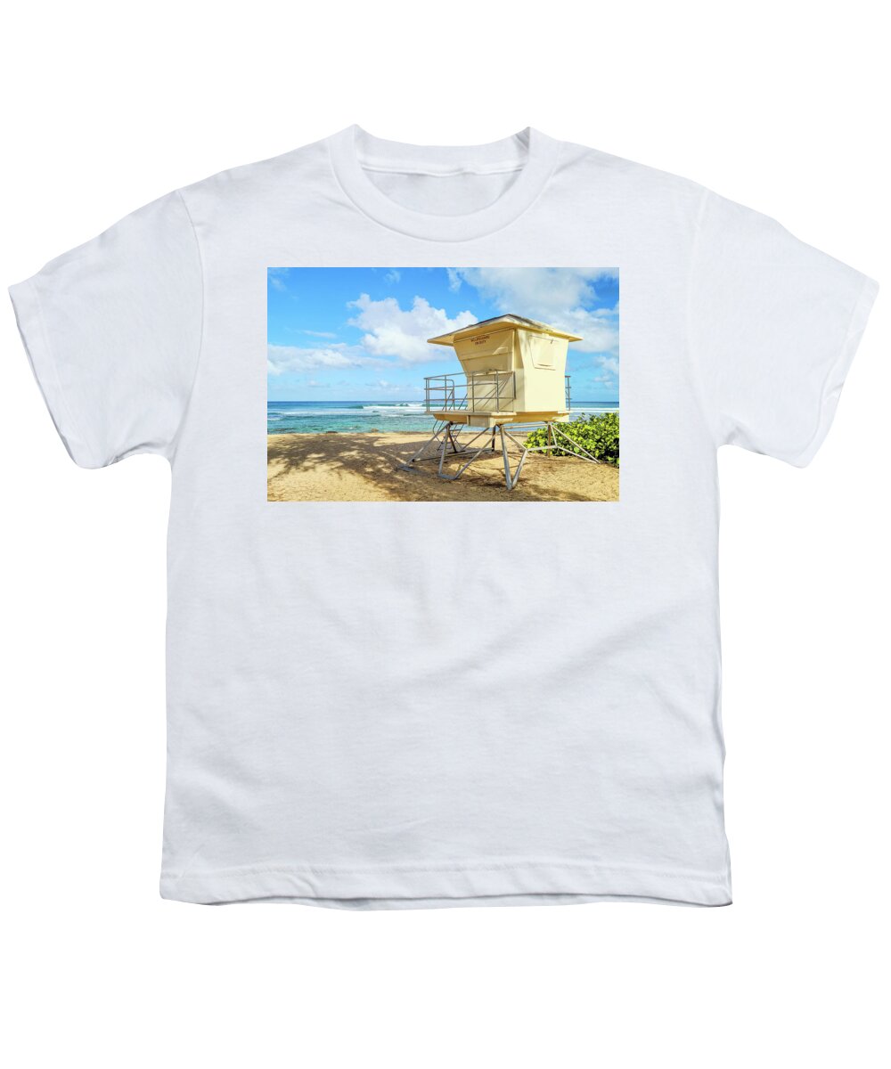 Wave Youth T-Shirt featuring the photograph Crashing Wave at Waimea Bay, Hawaii by Paul Topp