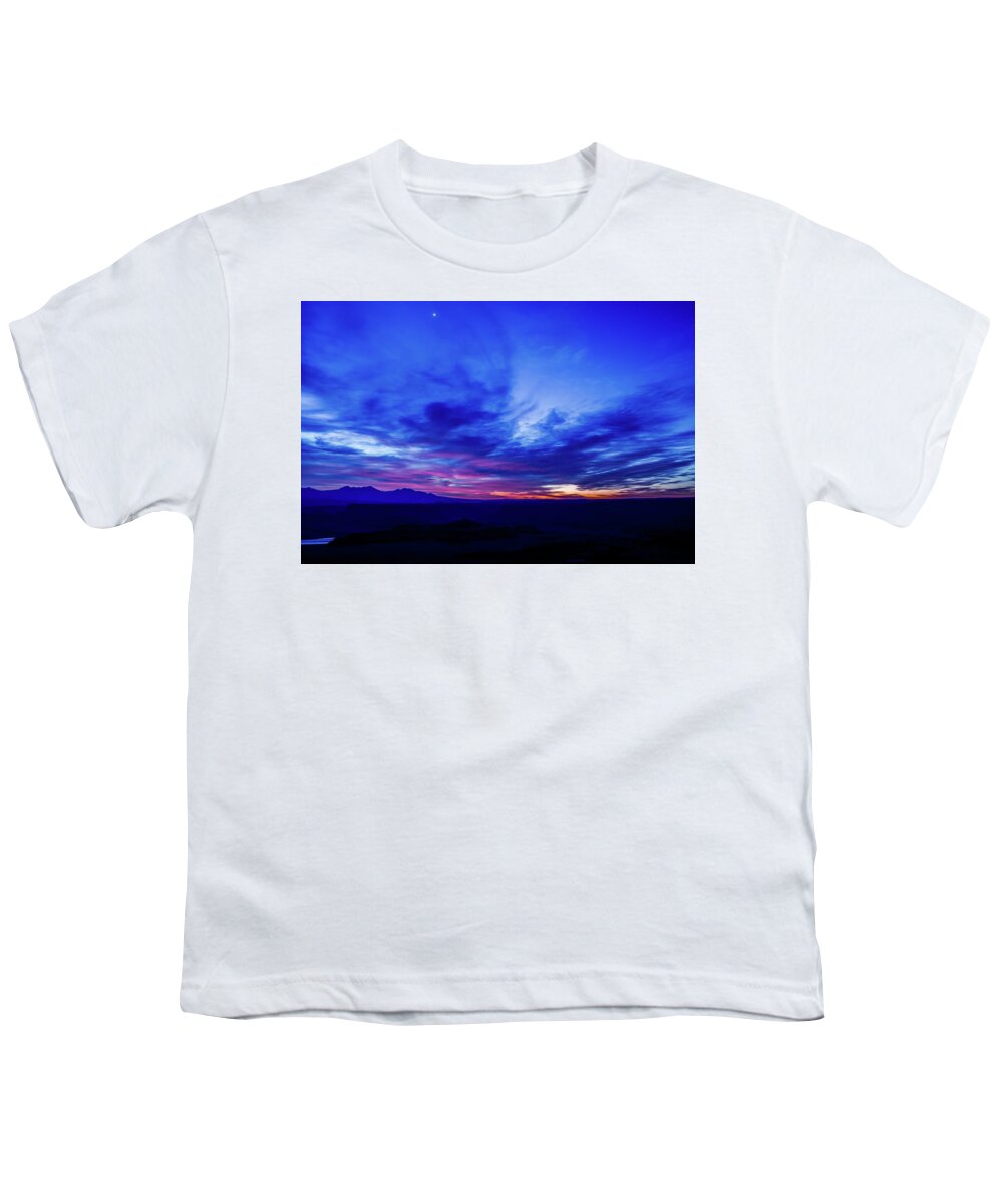 Aspens Youth T-Shirt featuring the photograph A Dawns Early Rise II by Johnny Boyd