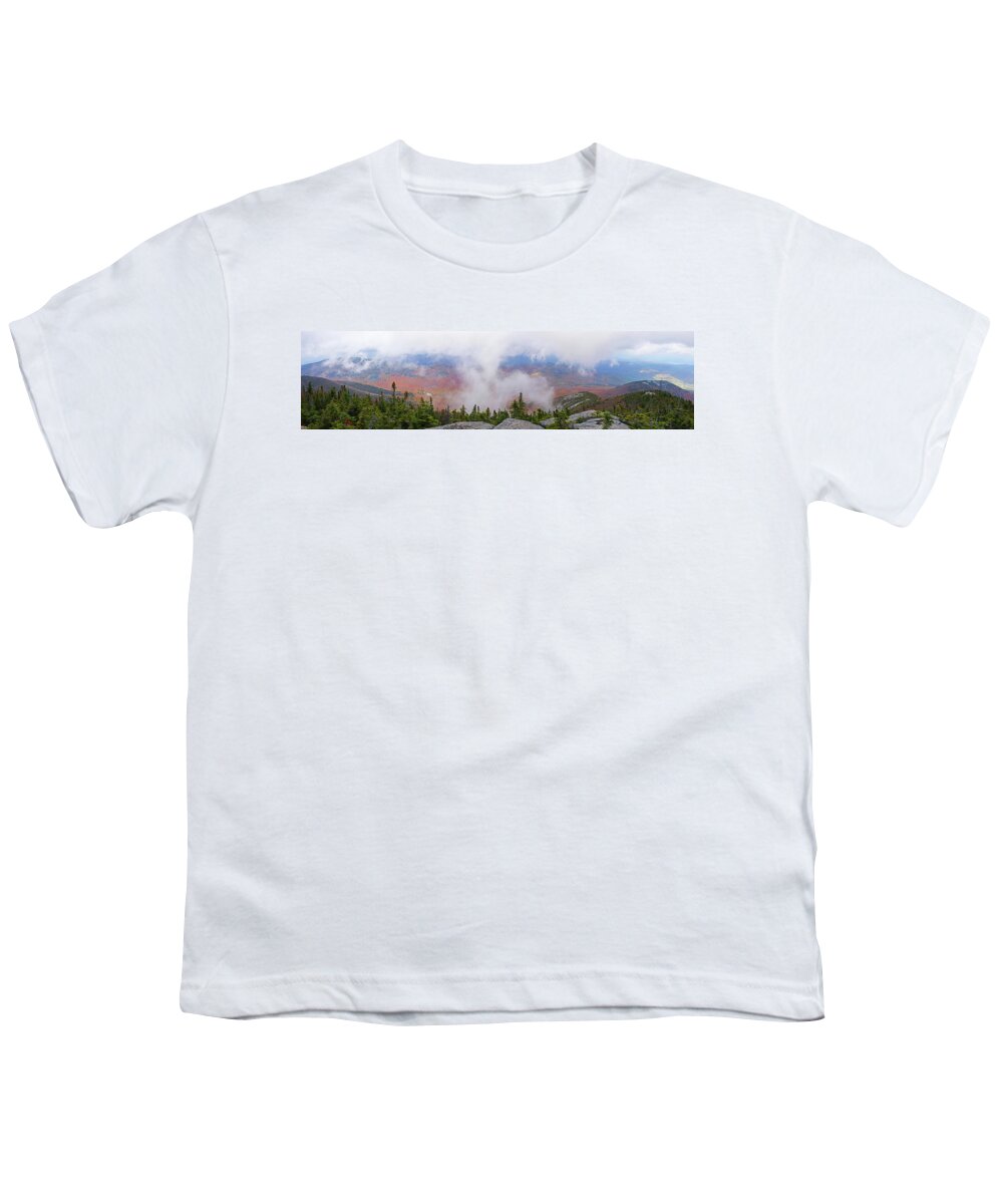 Adirondacks Youth T-Shirt featuring the photograph A sea of Autumn Trees from Little RPR in the Adirondacks by Toby McGuire