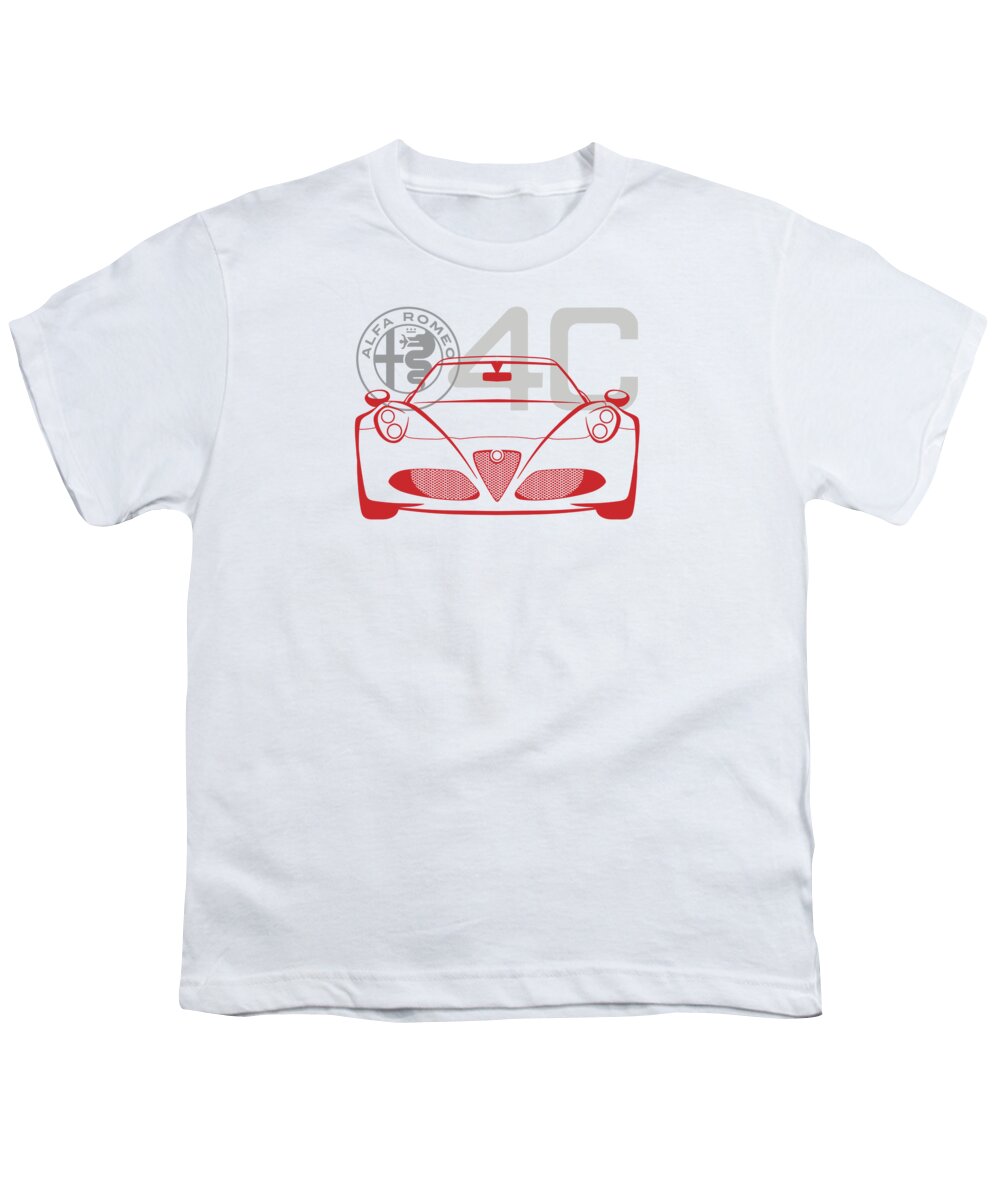 nyse tønde At bygge Alfa Romeo 4C-2 Youth T-Shirt by Rick Andreoli - Pixels
