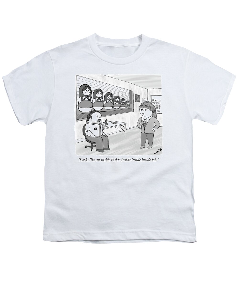 Cctk Youth T-Shirt featuring the drawing An inside inside inside inside inside job by Lars Kenseth