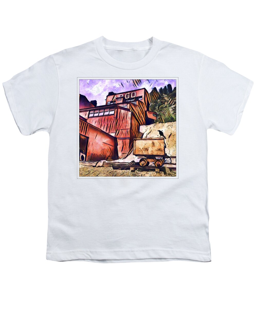 Gold Mine Youth T-Shirt featuring the photograph Argo Mine in Idaho Springs Colorado by Peggy Dietz