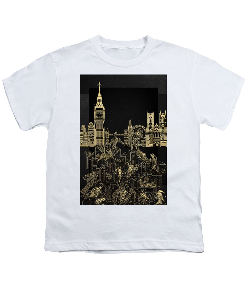 'the Underworlds' Collection By Serge Averbukh Youth T-Shirt featuring the digital art The Underworlds - Underground London by Serge Averbukh