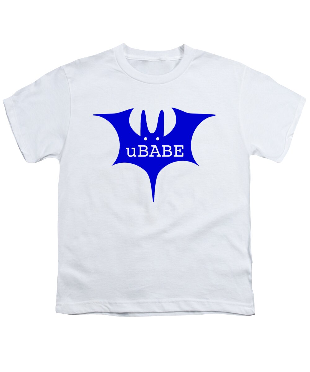 Ubabe T-shirts Youth T-Shirt featuring the digital art BatBABE Blue by Ubabe Style