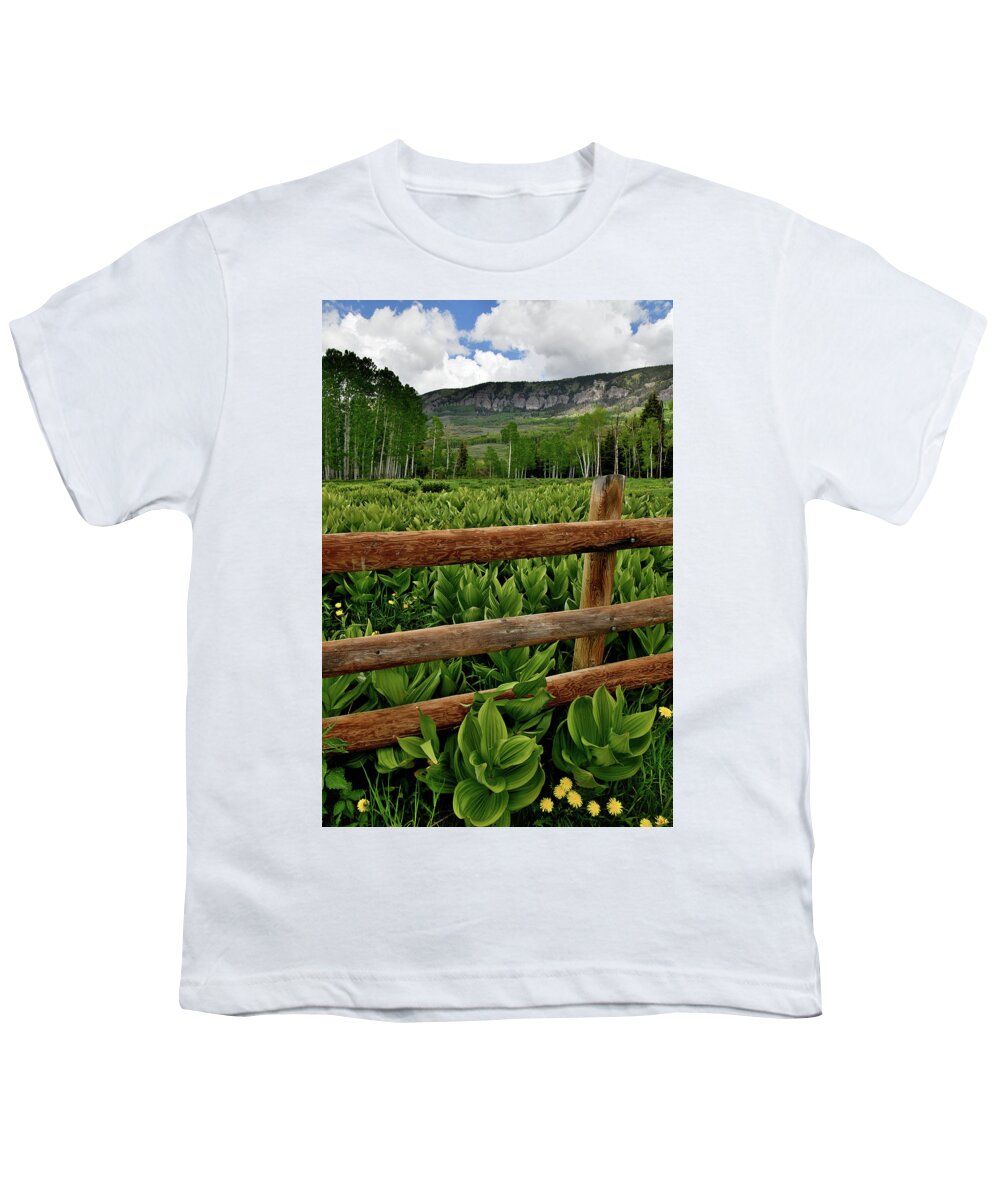 Highway 50 Youth T-Shirt featuring the photograph Big Cimarron Ranch Scene by Ray Mathis