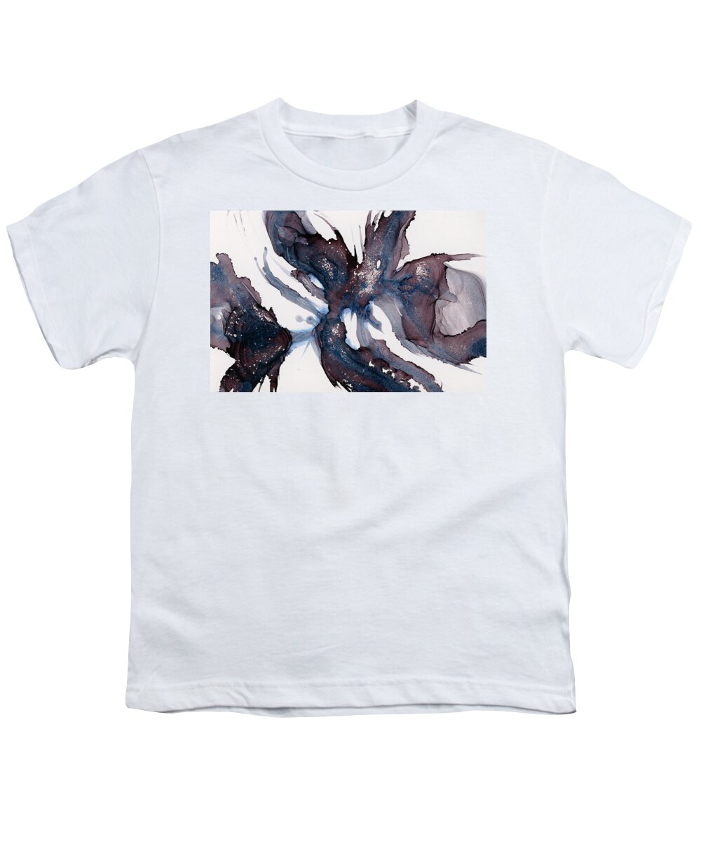 Alcohol Youth T-Shirt featuring the painting Black Orchid by KC Pollak