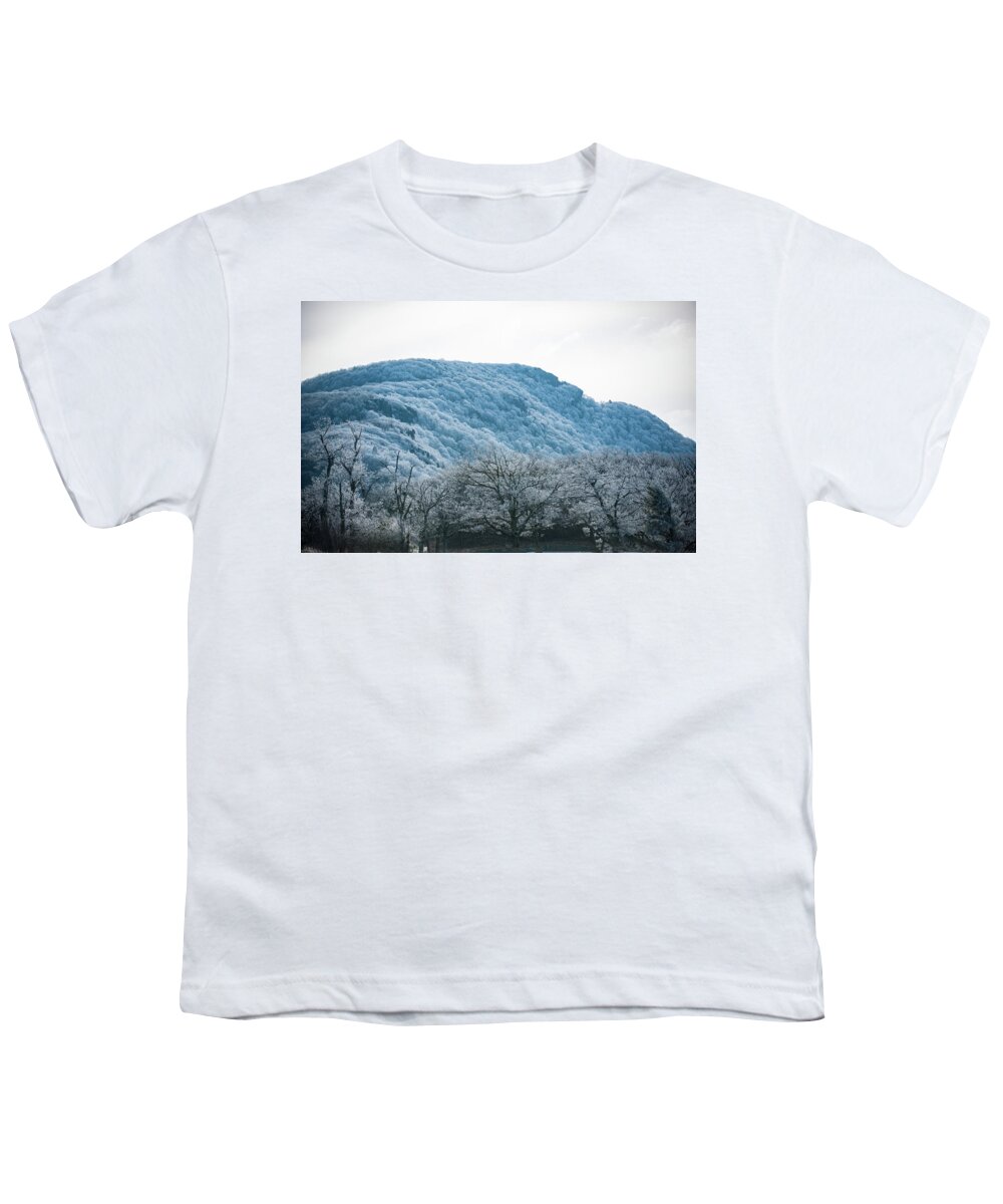 Blue Ridge Youth T-Shirt featuring the photograph Blue Ridge Mountain Top by Mark Duehmig