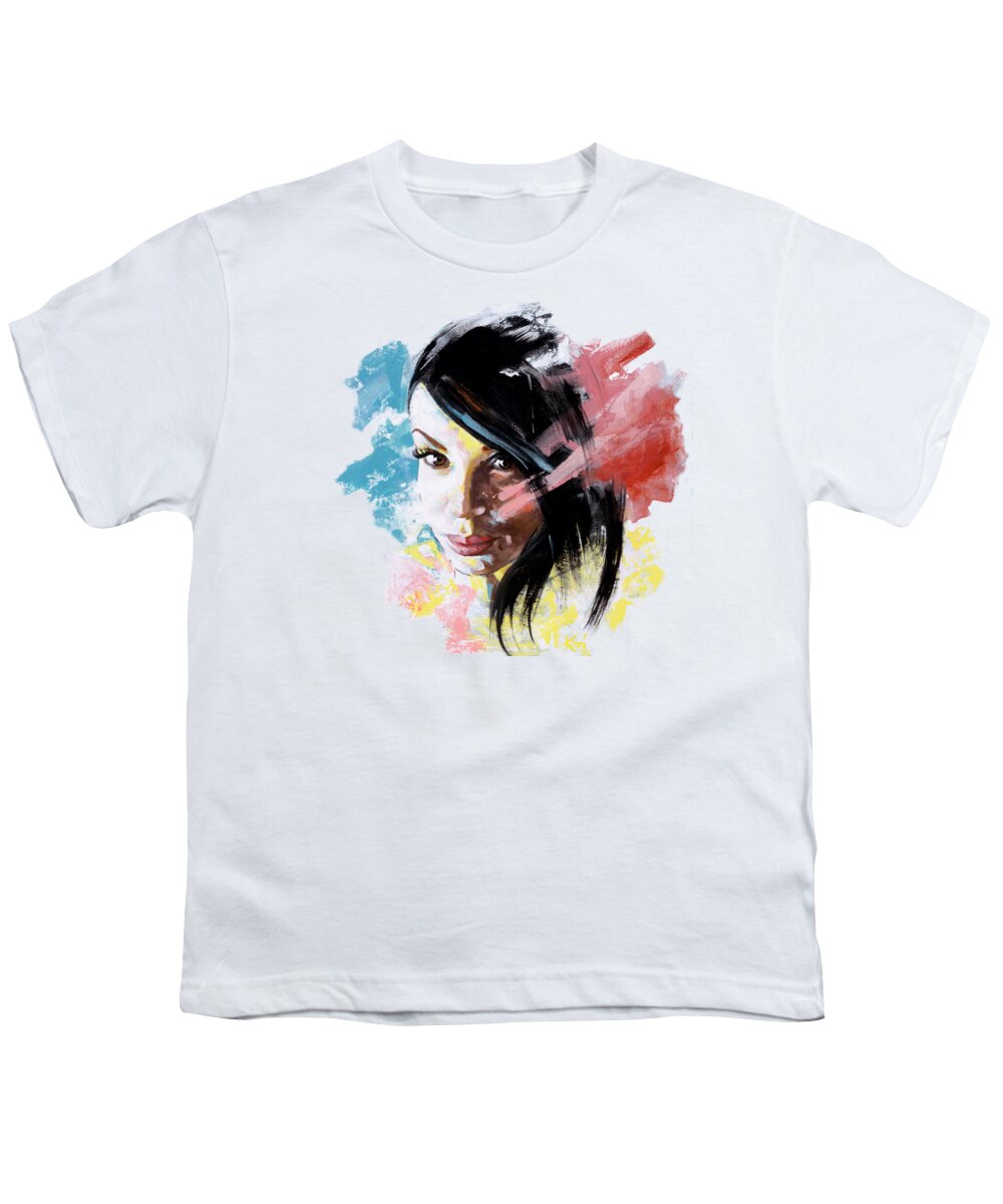 Bridgette Youth T-Shirt featuring the painting Bridgette by Konni Jensen