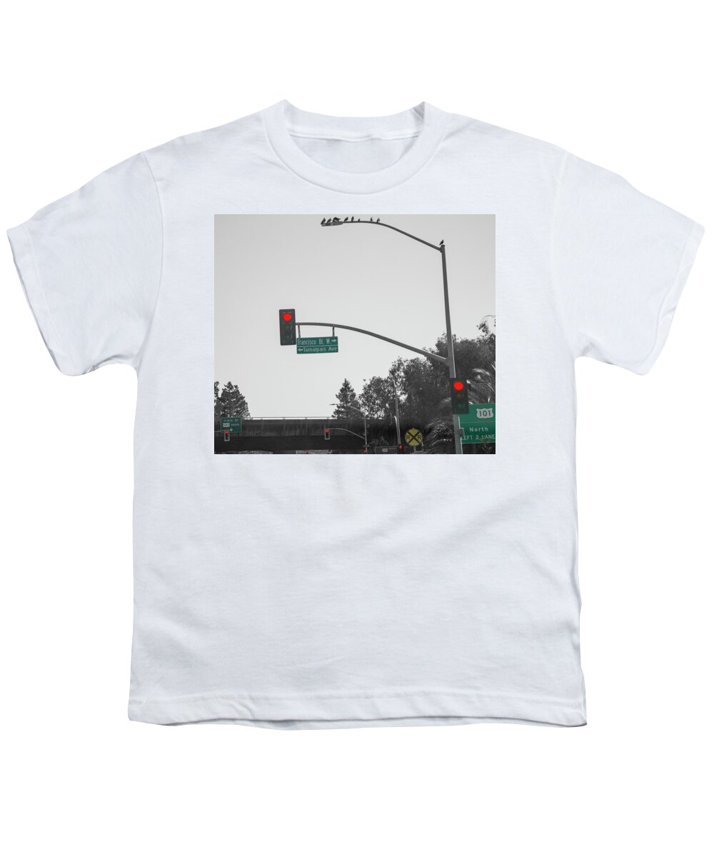 California Youth T-Shirt featuring the photograph California Red Lights 101 by Betsy Knapp