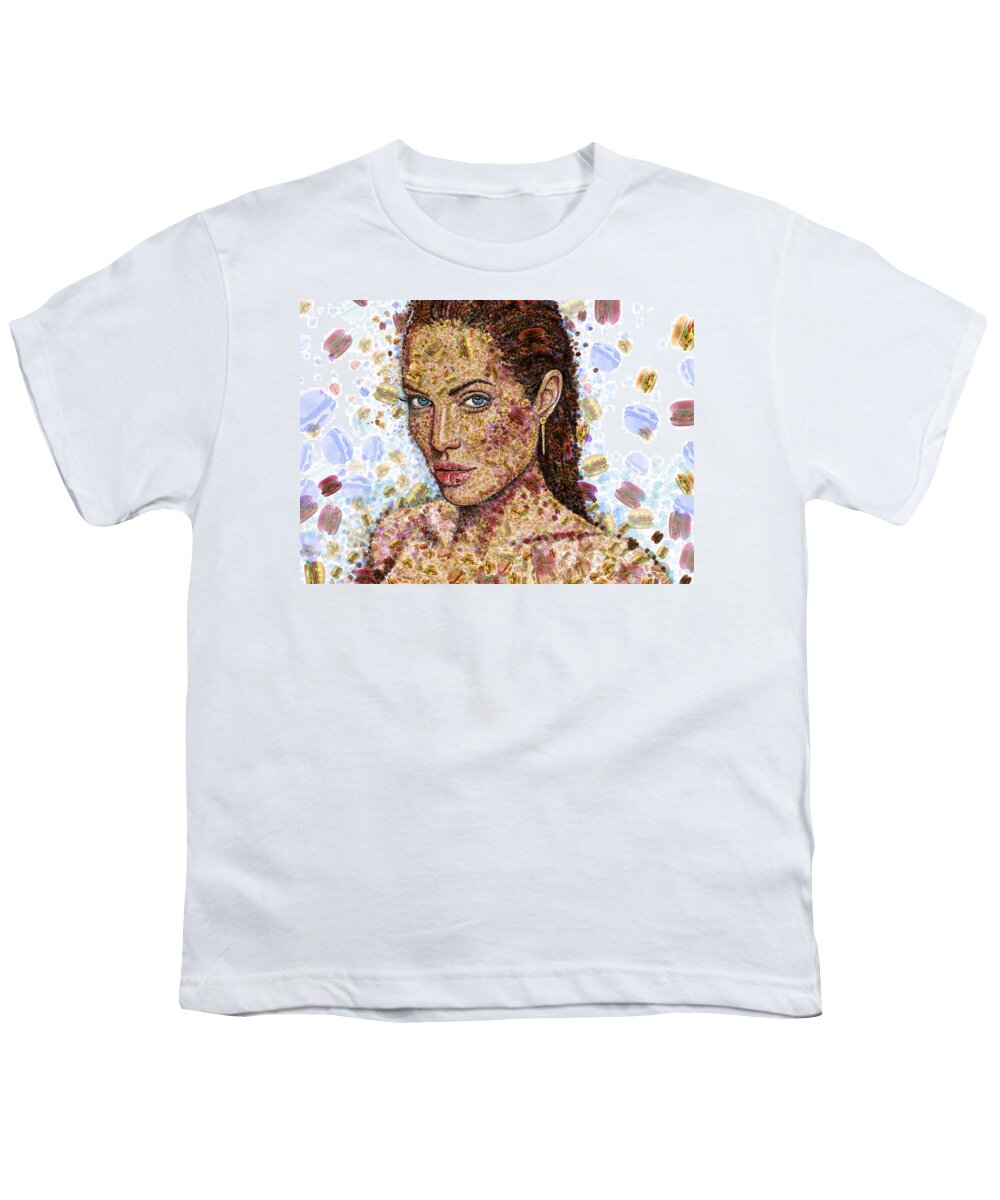 Cheeseburger Youth T-Shirt featuring the painting Cheeseburger Jolie by Yom Tov Blumenthal