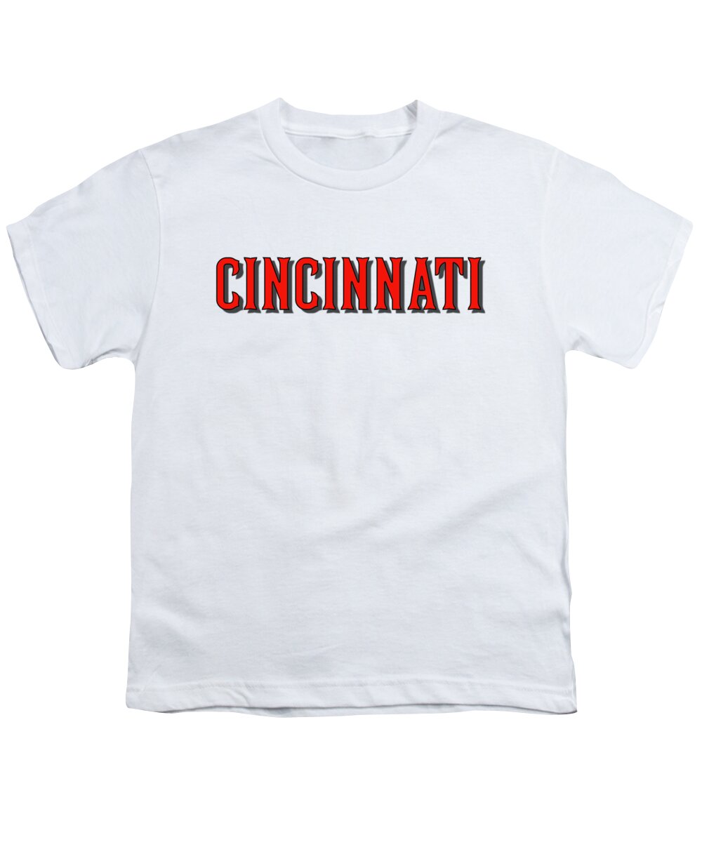 Cincinnati Reds Youth T-Shirt by Ed Taylor - Pixels Merch