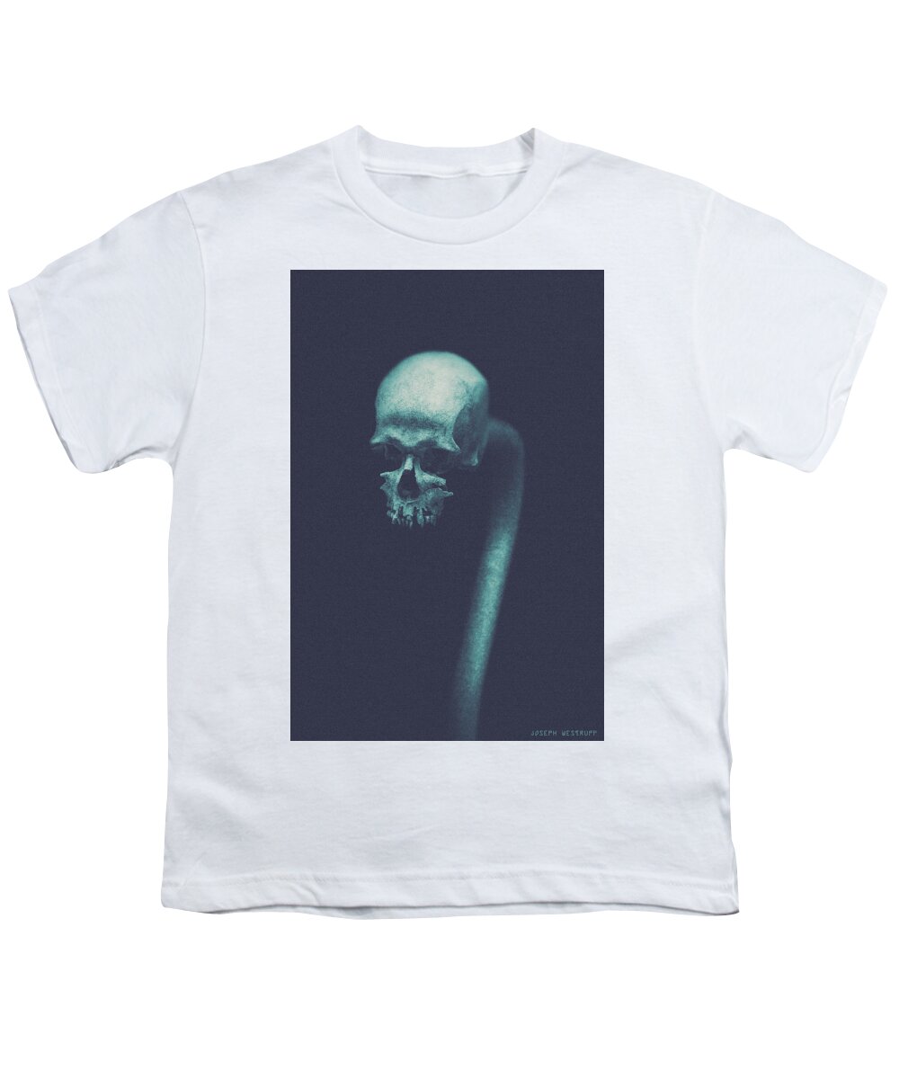 Skull Youth T-Shirt featuring the photograph Cranium Ophidian by Joseph Westrupp