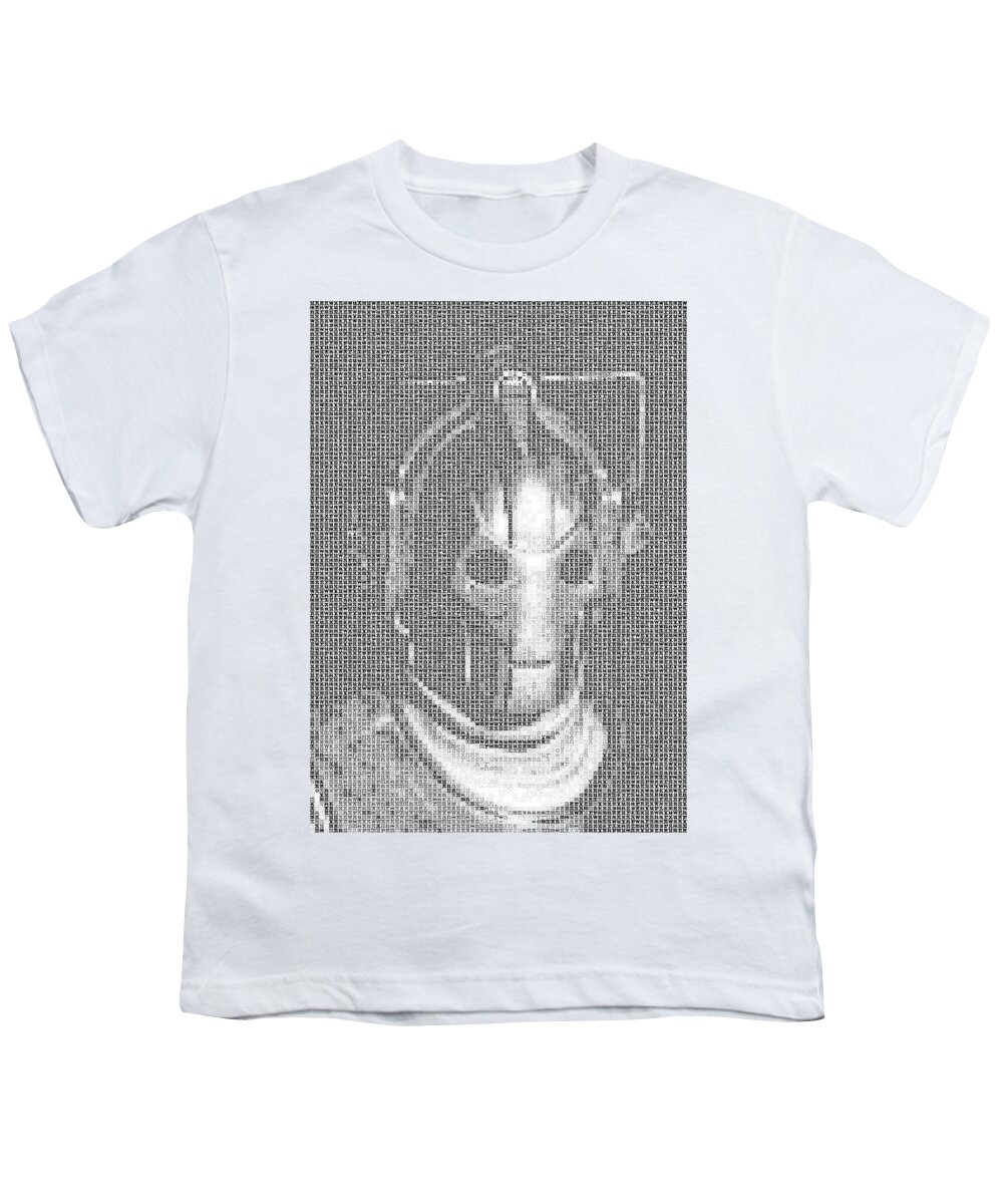 Cyberman Typewriter Art 80 Youth T-Shirt