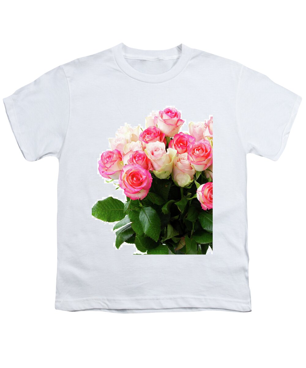Roses Youth T-Shirt featuring the photograph Fresh Rose Flowers by Anastasy Yarmolovich