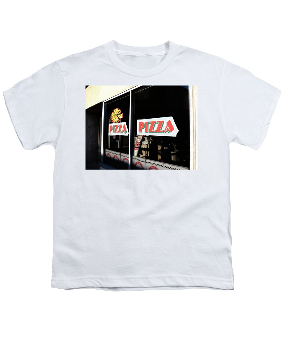 America Youth T-Shirt featuring the photograph Hackensack, NJ - Pizza Shop 2018 by Frank Romeo