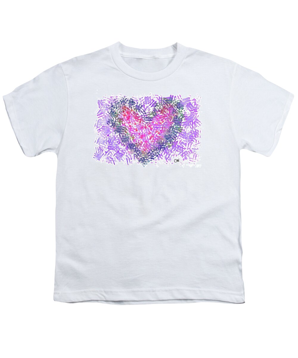 Heart 1007 Youth T-Shirt featuring the digital art Heart 1007 by Corinne Carroll