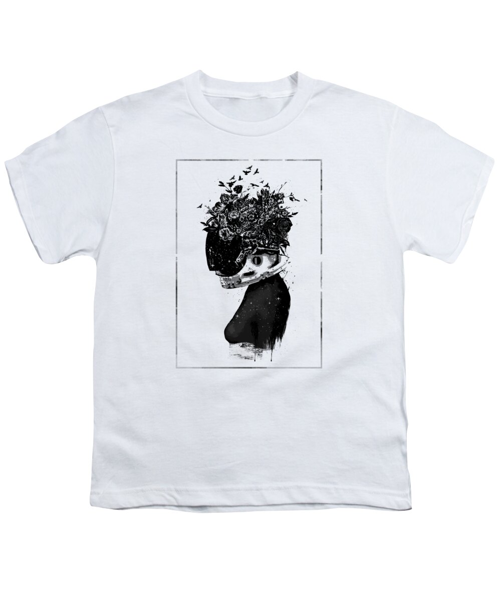 Girl Youth T-Shirt featuring the mixed media Hybrid girl by Balazs Solti