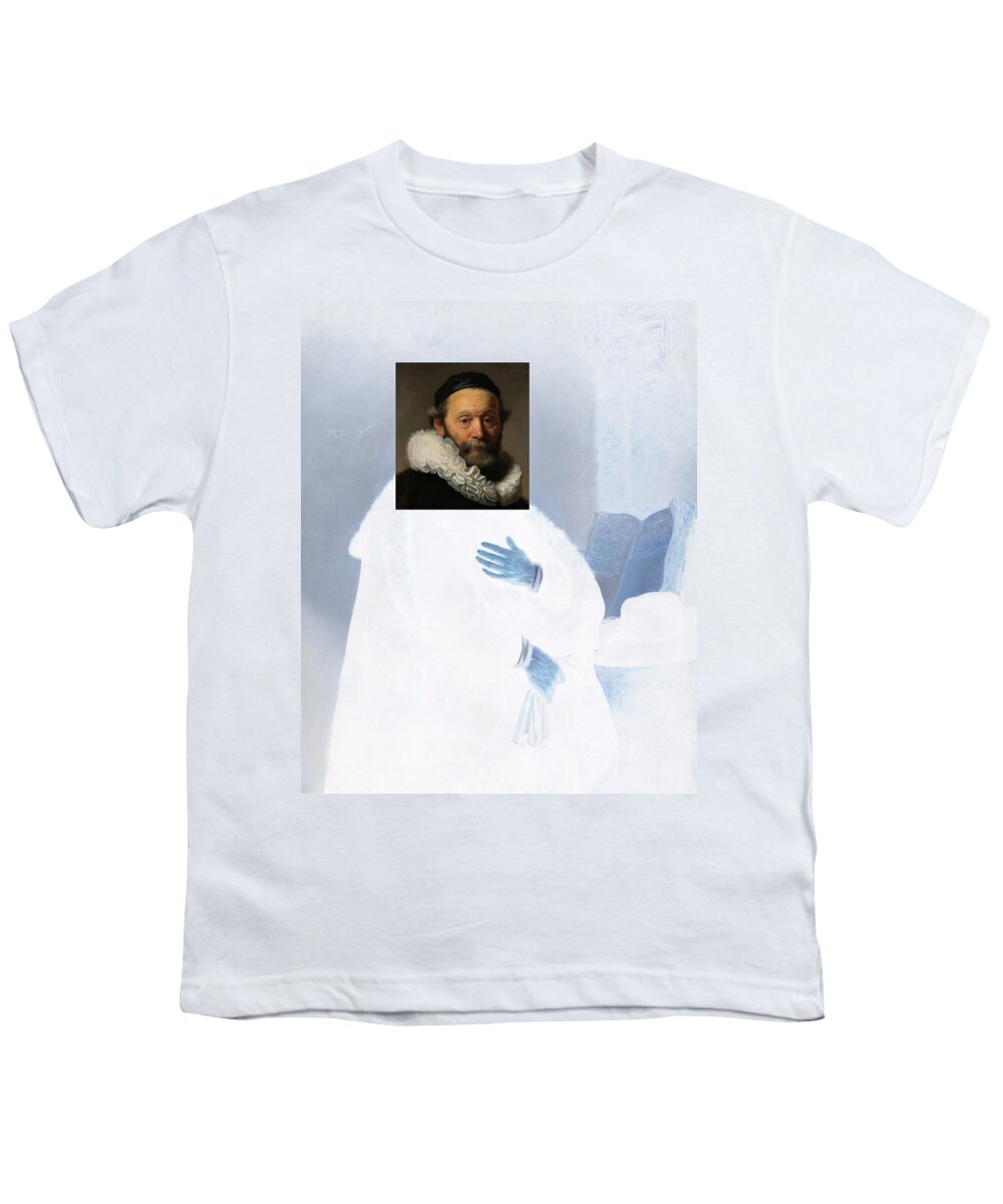 Postmodernism Youth T-Shirt featuring the digital art Inv Blend 21 Rembrandt by David Bridburg