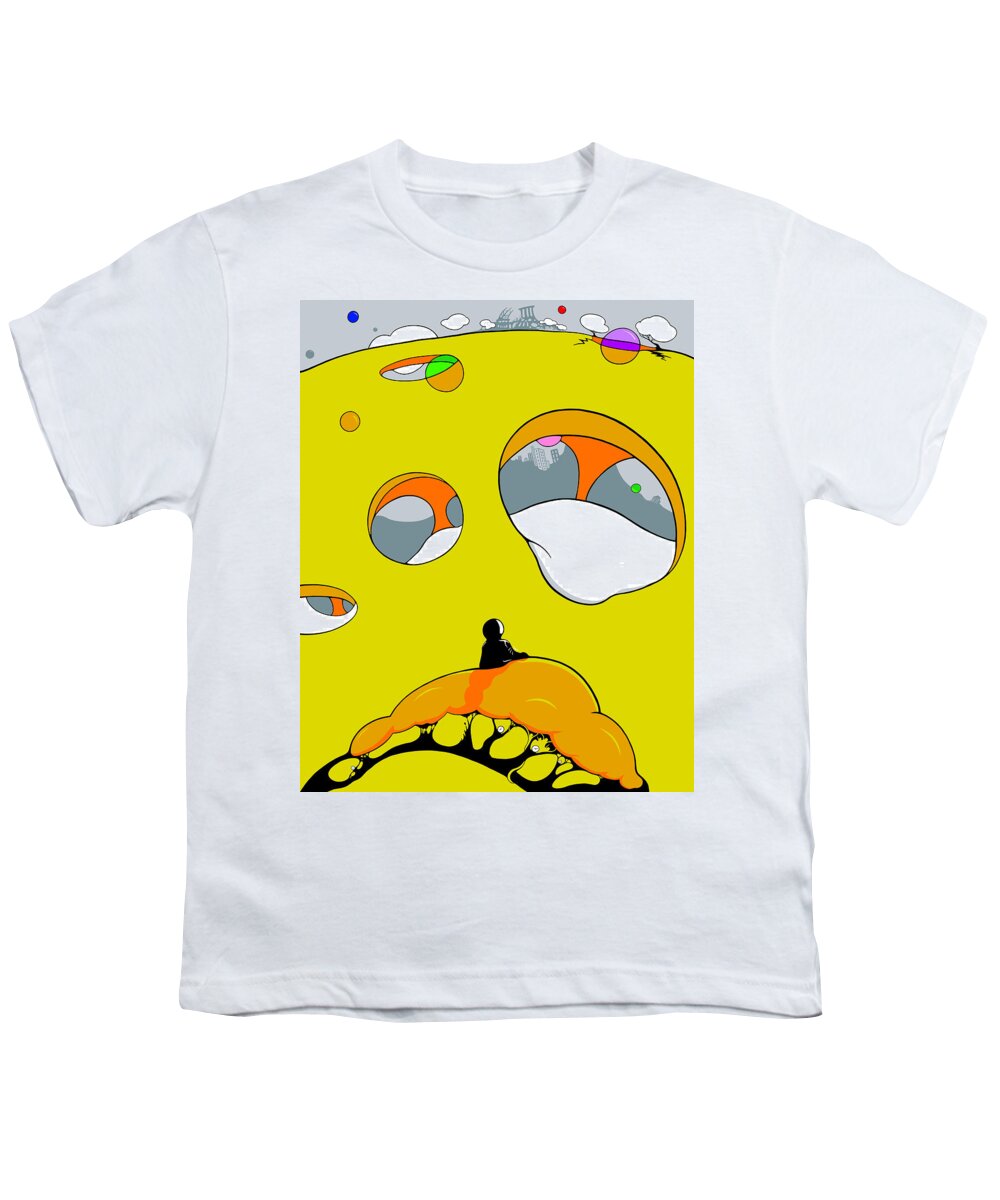 Yellow Youth T-Shirt featuring the drawing Jonah by Craig Tilley