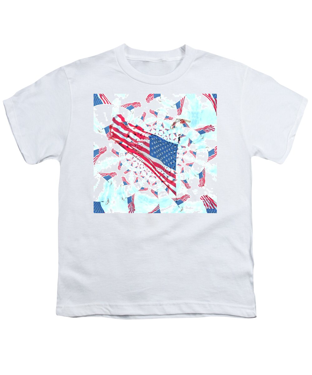 Sky Youth T-Shirt featuring the digital art Let It Wave 2 by Charles HALL