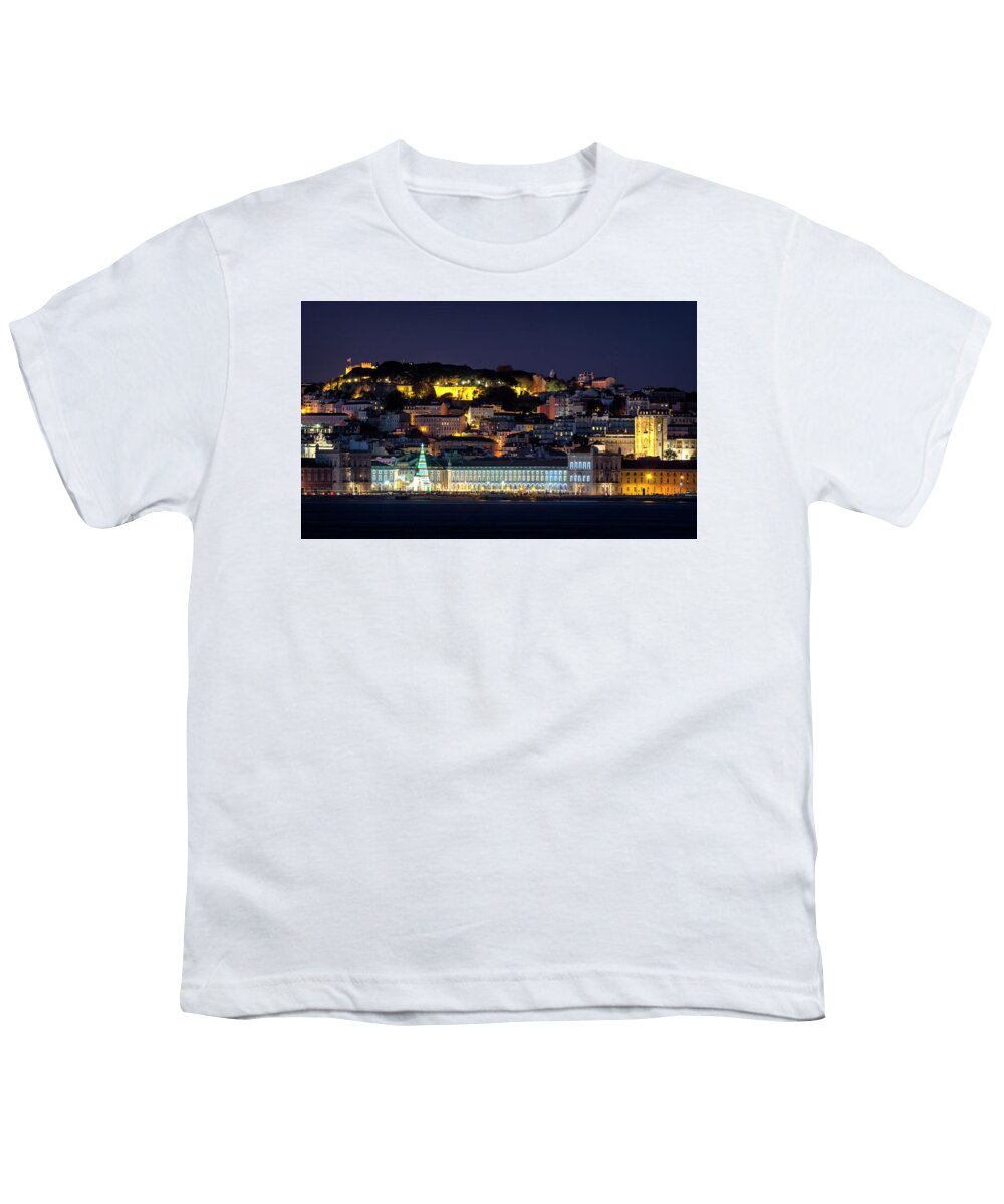 Lisbon Youth T-Shirt featuring the photograph Lisbon in Christmas time by Pablo Lopez