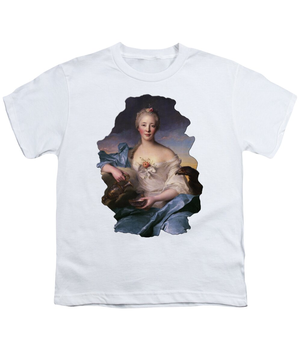Madame Le Fèvre De Caumartin Youth T-Shirt featuring the painting Madame Le Fevre de Caumartin as Hebe by Jean-Marc Nattier by Rolando Burbon