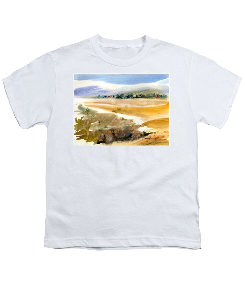 Visco Youth T-Shirt featuring the painting Marshy Shores of Cape Cod by P Anthony Visco
