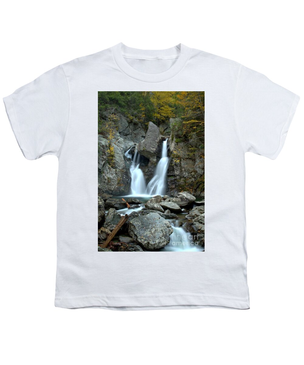 Bash Bish Falls Youth T-Shirt featuring the photograph Massachusetts Bash Bish Falls by Adam Jewell