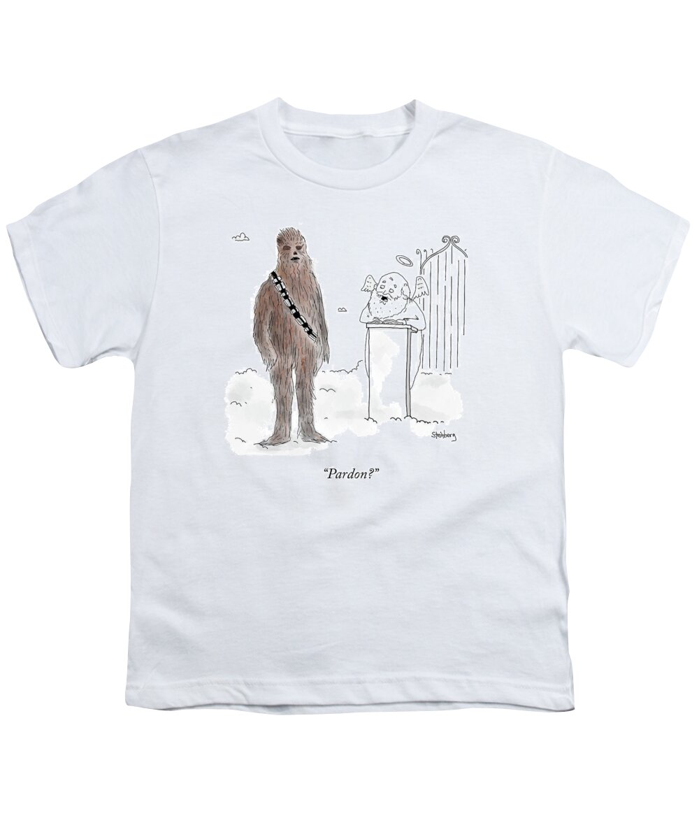 Pardon? Youth T-Shirt featuring the drawing Pardon? by Avi Steinberg