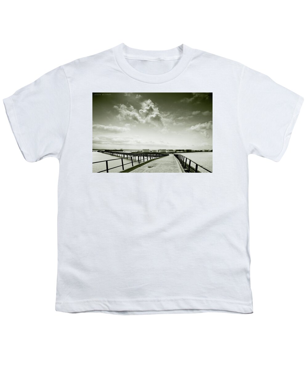 Industry Youth T-Shirt featuring the photograph Pier-Shaped by Joseph Westrupp
