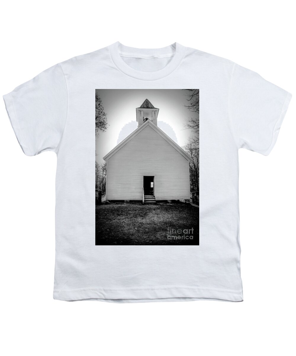 Cades Cove Youth T-Shirt featuring the photograph Primitive Baptist Church by Lynn Sprowl