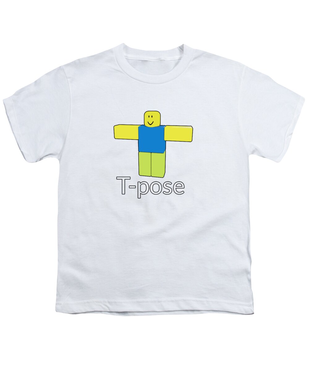 Roblox Noob T Poze Youth T Shirt For Sale By Den Verano - how to sell your t shirts on roblox