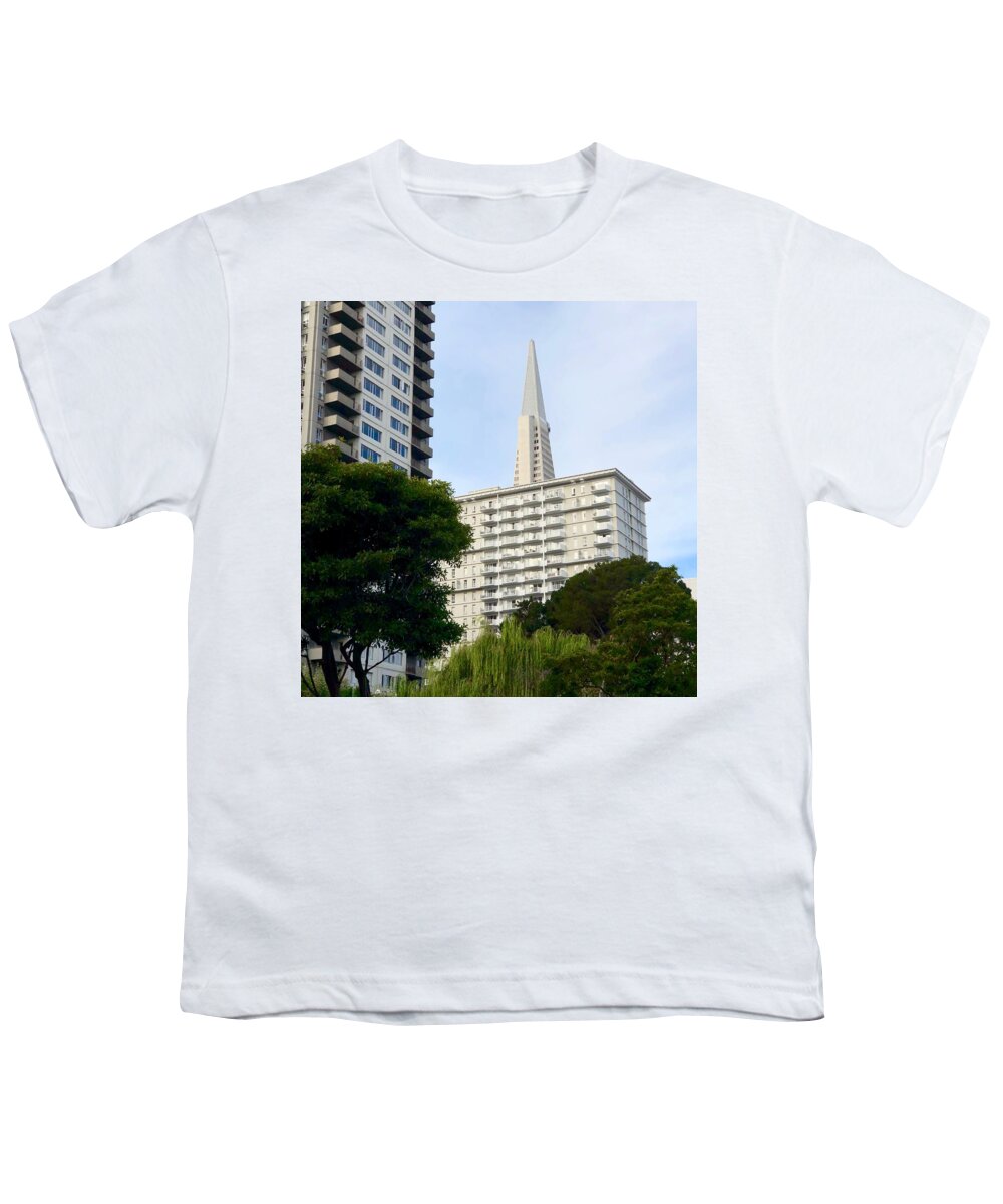Transamerica Youth T-Shirt featuring the photograph San Francisco Pyramid by Dan Twomey