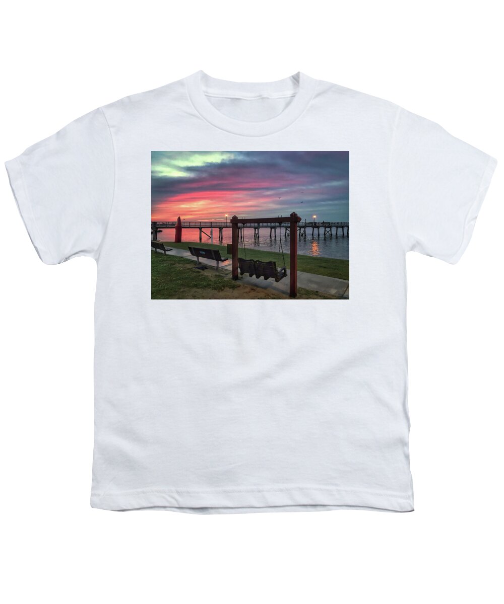 Southport Youth T-Shirt featuring the photograph Southport Swings by Nick Noble
