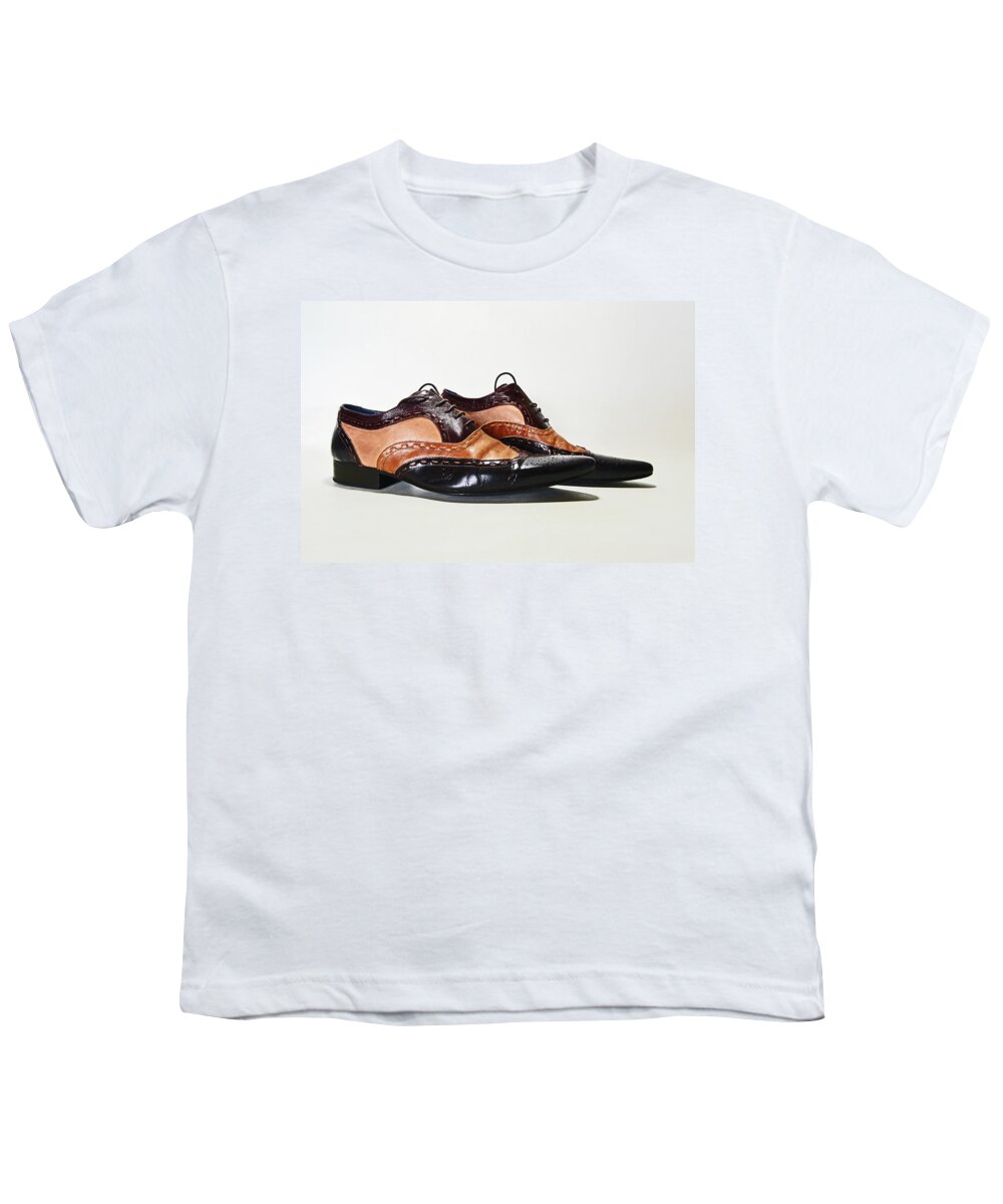 Shoes Youth T-Shirt featuring the photograph STUDIO. Elegant Shoes by Lachlan Main