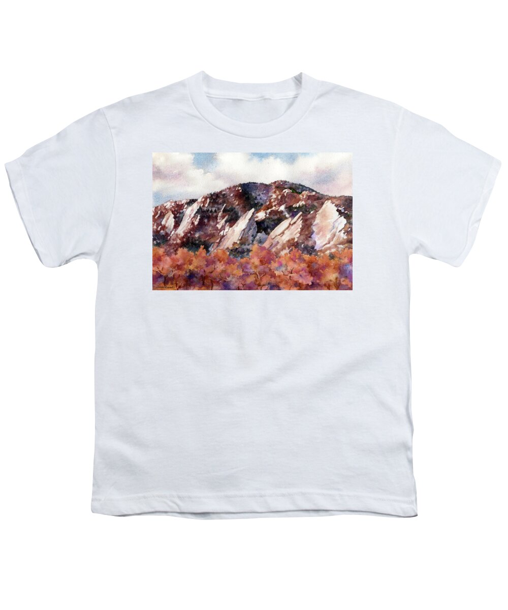 Boulder Youth T-Shirt featuring the painting Sunrise Splendor by Anne Gifford