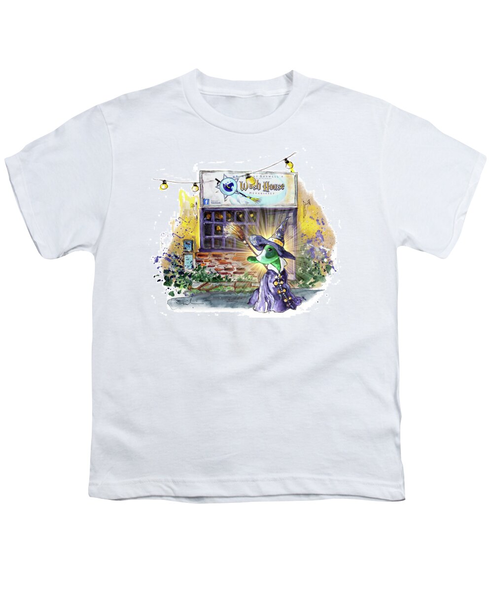 Travel Youth T-Shirt featuring the painting The Ducks Of Mevagissey 06 by Miki De Goodaboom
