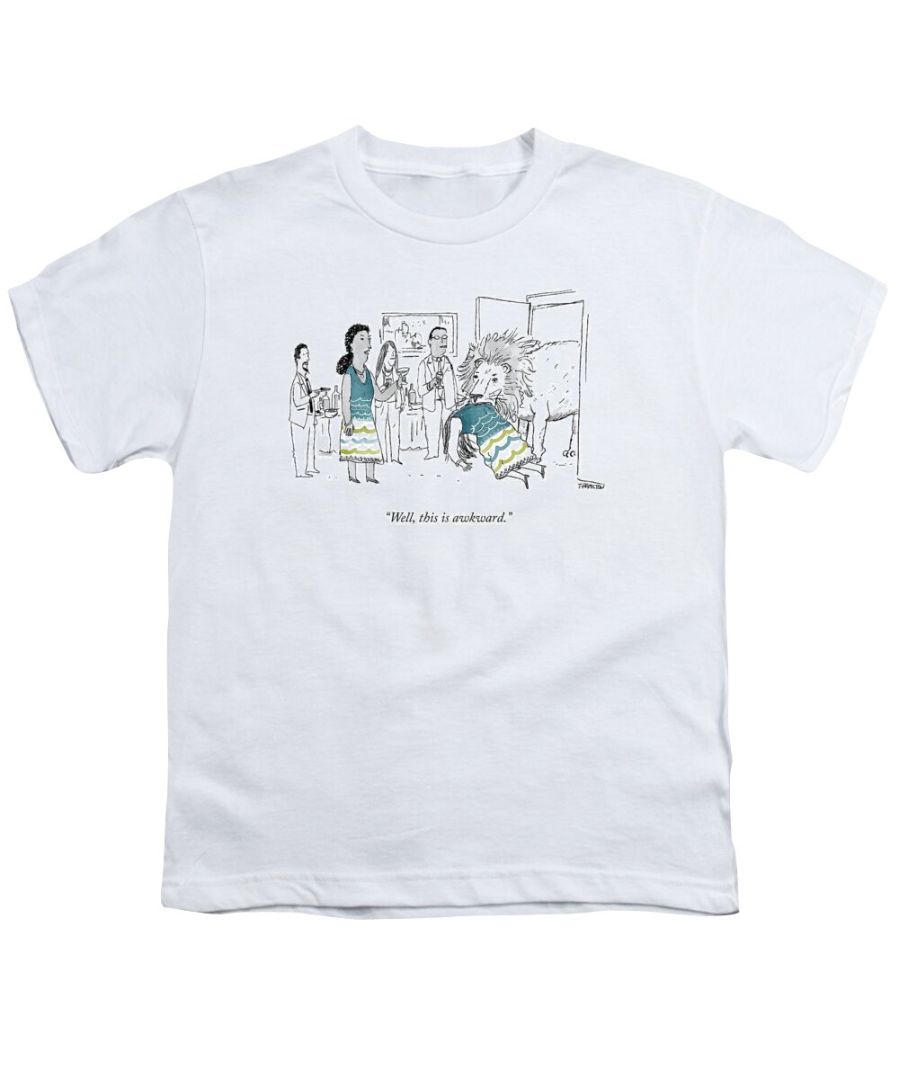 well Youth T-Shirt featuring the drawing This is Awkward by Tim Hamilton